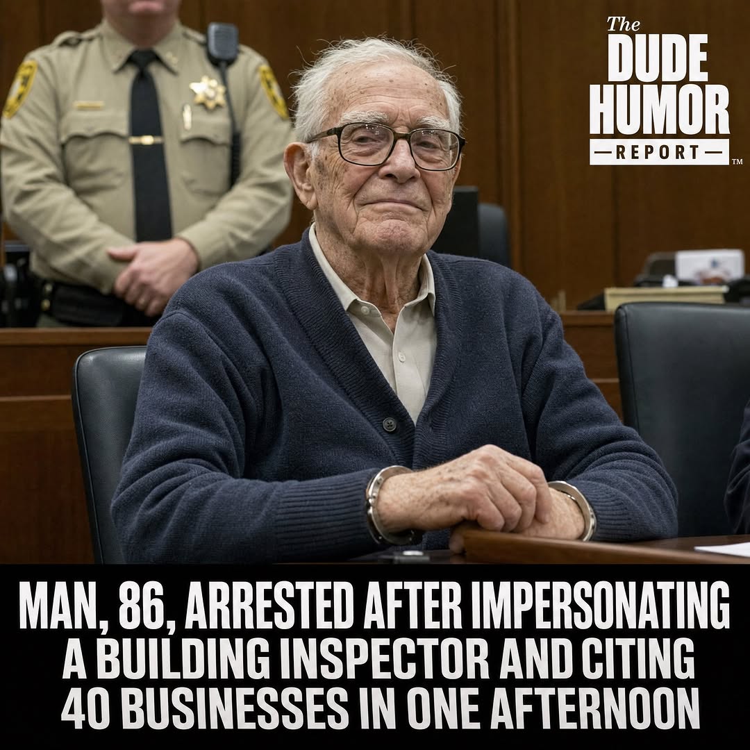 MAN, 86, ARRESTED AFTER IMPERSONATING A BUILDING INSPECTOR AND CITING 40 BUSINESSES IN ONE AFTERNOON