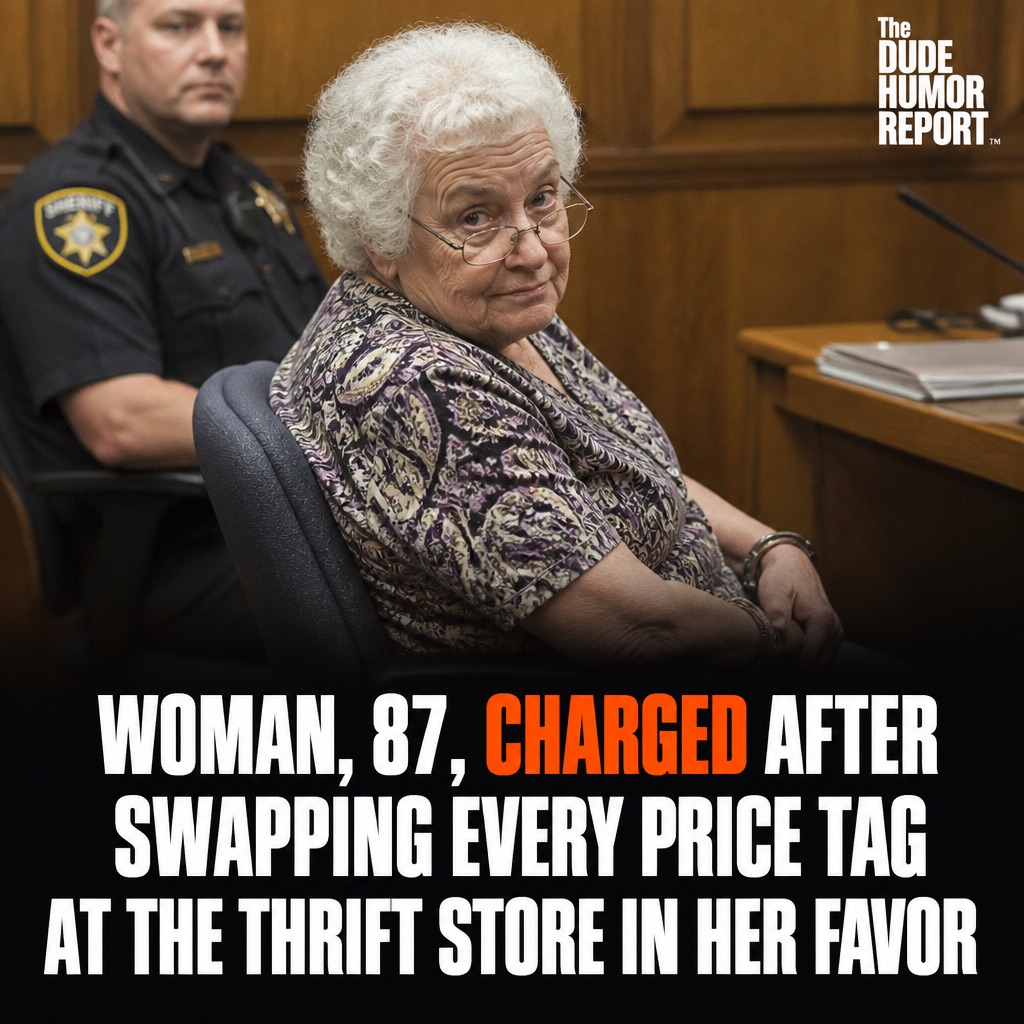 WOMAN, 87, CHARGED AFTER SWAPPING EVERY PRICE TAG AT THE THRIFT STORE IN HER FAVOR