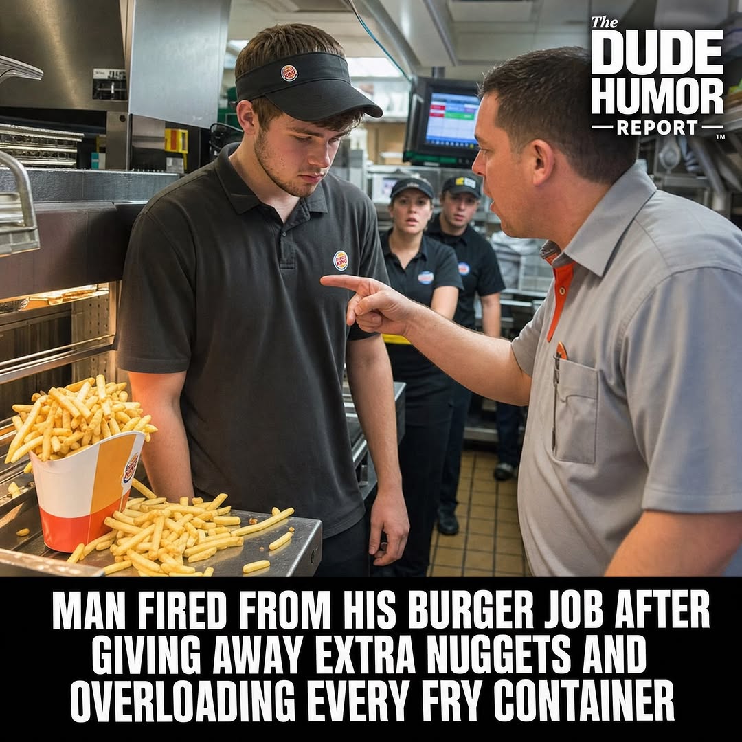 MAN FIRED FROM FAST-FOOD JOB AFTER GIVING CUSTOMERS EXTRA NUGGETS AND REFUSING TO RESPECT THE FRY LINE