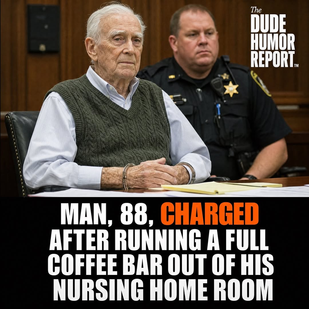 MAN, 88, CHARGED AFTER RUNNING A FULL COFFEE BAR OUT OF HIS NURSING HOME ROOM