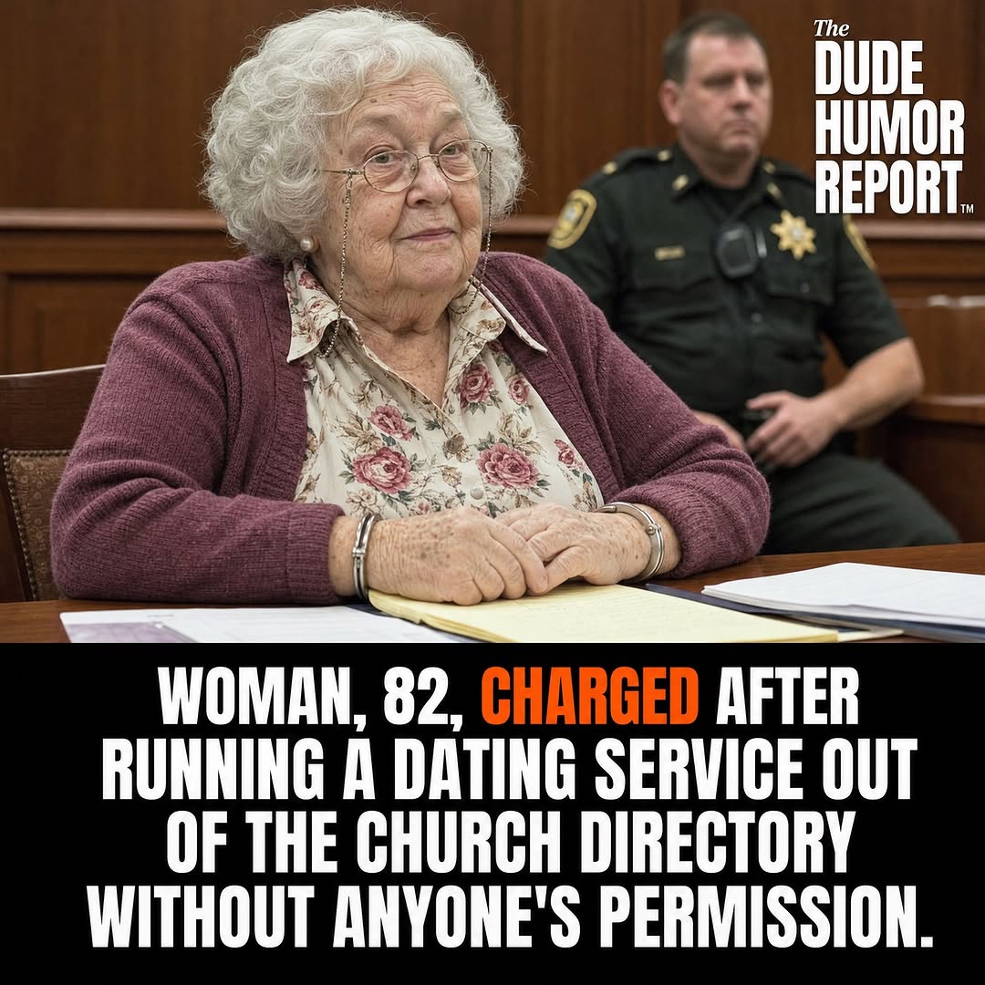 WOMAN, 82, CHARGED AFTER RUNNING A DATING SERVICE OUT OF THE CHURCH DIRECTORY WITHOUT ANYONE'S PERMISSION