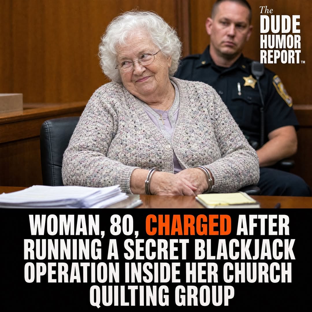 WOMAN, 80, CHARGED AFTER RUNNING A SECRET BLACKJACK OPERATION INSIDE HER CHURCH QUILTING GROUP