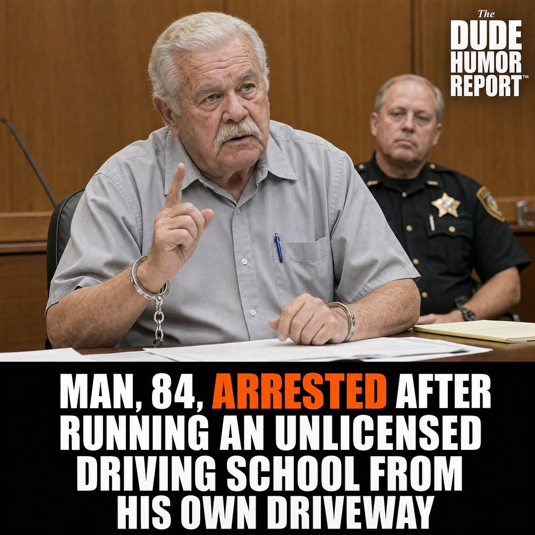 MAN, 84, ARRESTED AFTER RUNNING AN UNLICENSED DRIVING SCHOOL FROM HIS OWN DRIVEWAY