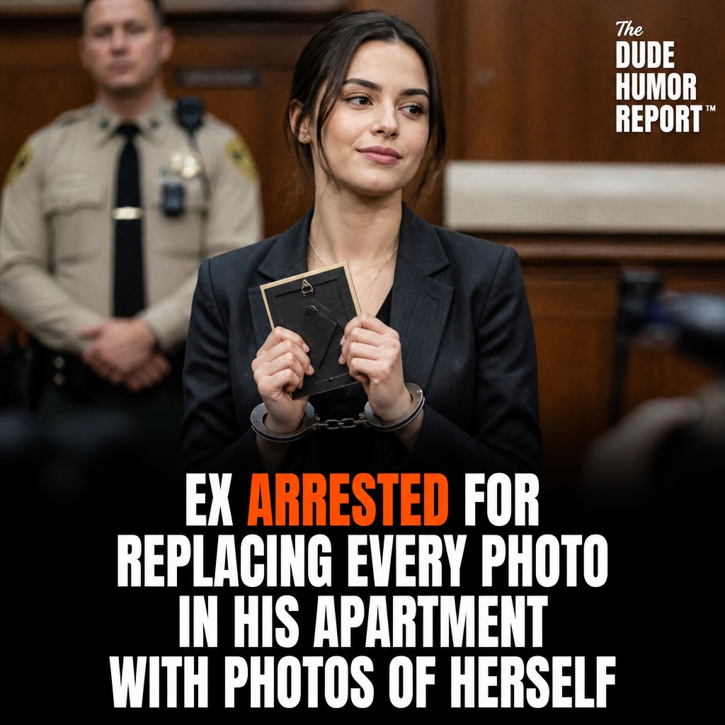 EX ARRESTED FOR REPLACING EVERY PHOTO IN HIS APARTMENT WITH PHOTOS OF HERSELF
