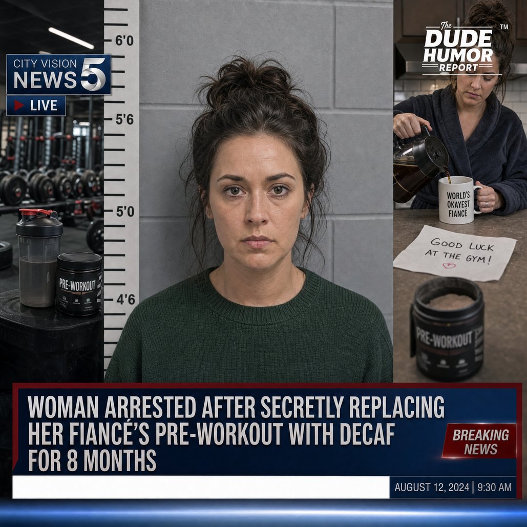 WOMAN ARRESTED AFTER SECRETLY SWAPPING FIANCÉ'S PRE-WORKOUT WITH DECAF FOR 8 MONTHS — MAN THOUGHT HE'D “MASTERED MENTAL TOUGHNESS”