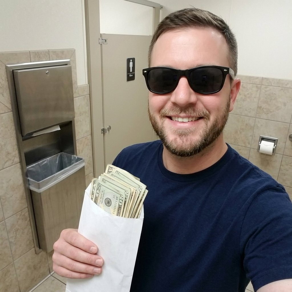 LIFE HACK: If you are at a courthouse, always check behind the toilets for bribe money that hasn't been collected yet.