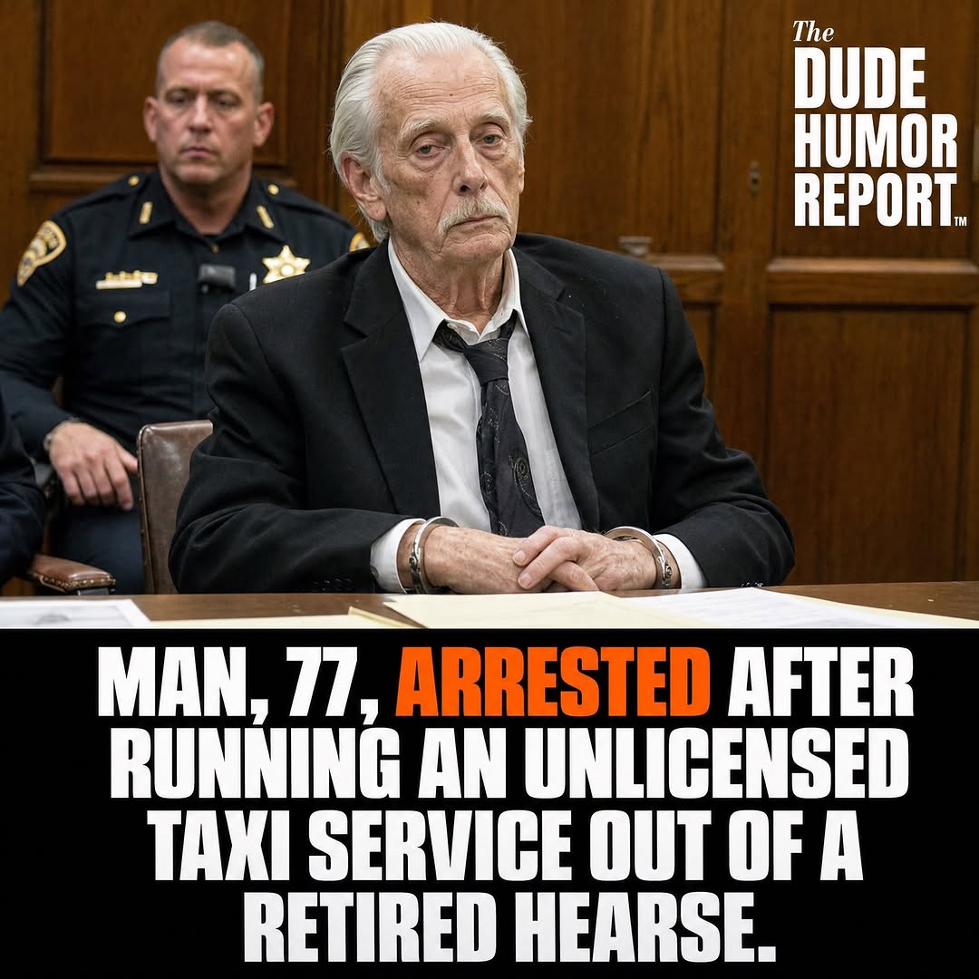 MAN, 77, ARRESTED AFTER RUNNING AN UNLICENSED TAXI SERVICE OUT OF A RETIRED HEARSE