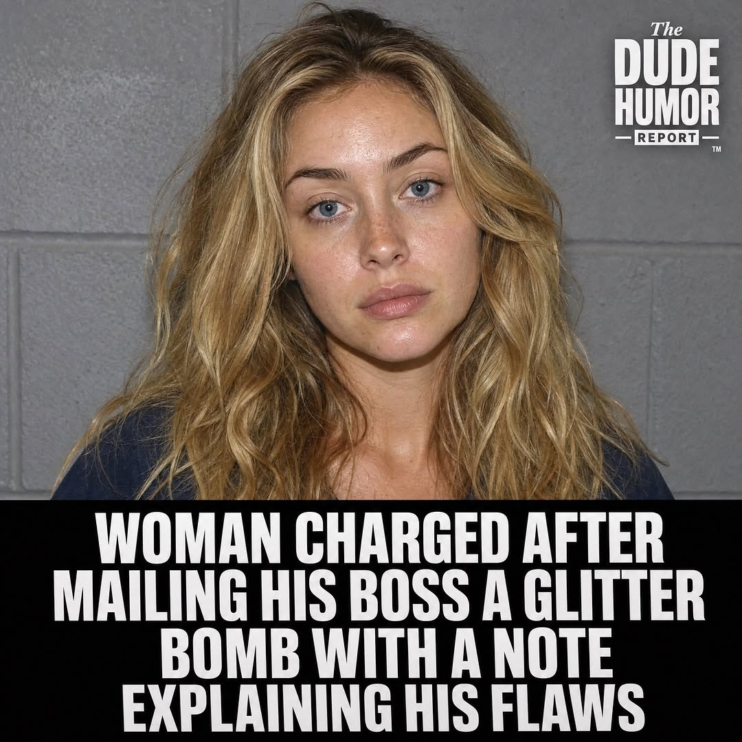 LOCAL RESIDENT SHELBY NASSAU, 26, WAS CHARGED AFTER MAILING A GLITTER BOMB TO HER EX-BOYFRIEND'S SUPERVISOR ALONG WITH A THREE-PAGE LETTER DETAILING HIS PERSONAL FAILINGS