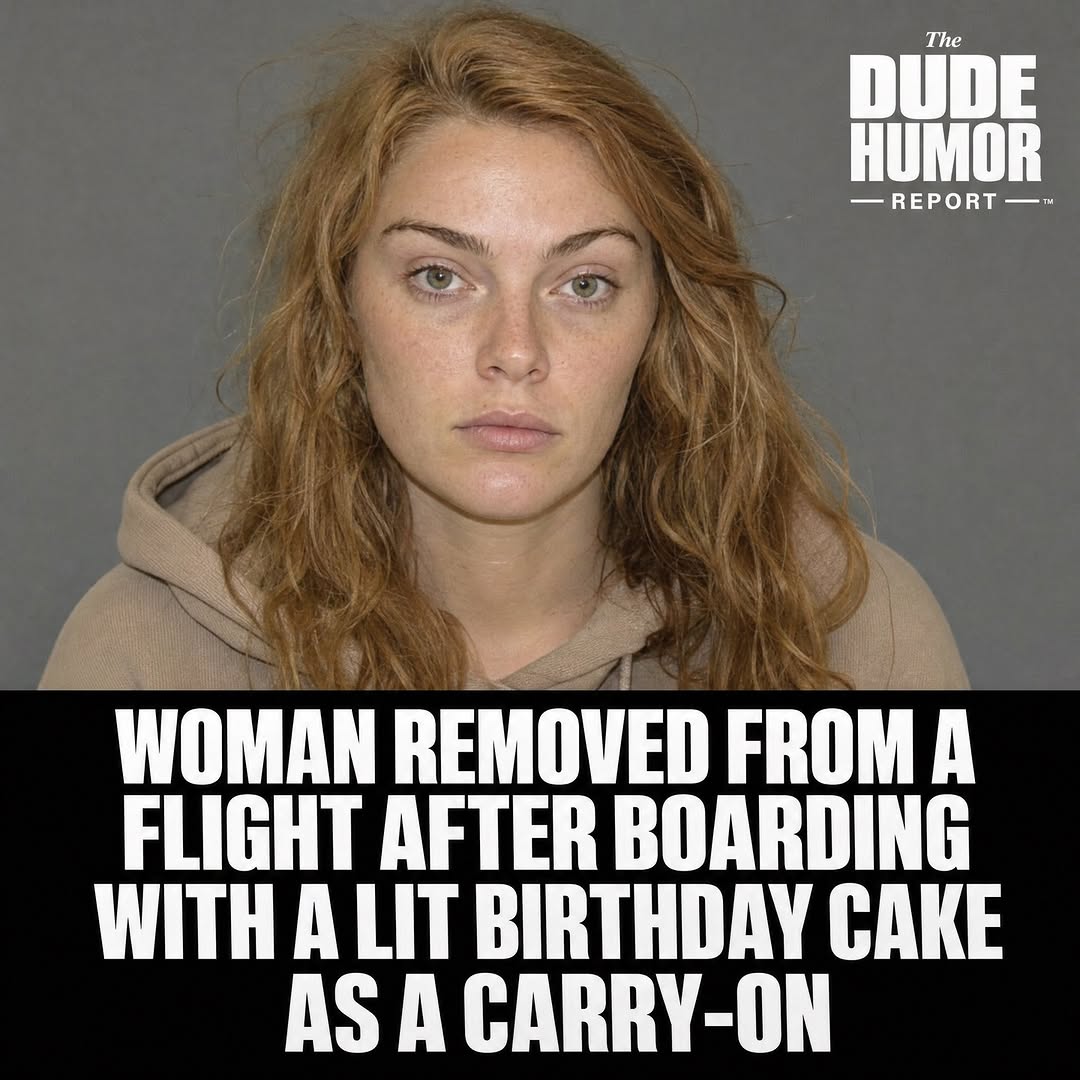 PASSENGER BRIELLE HASTINGS, 26, WAS REMOVED FROM A FLIGHT AFTER BOARDING WITH A FULL BIRTHDAY CAKE, CANDLES STILL LIT, AS HER CARRY-ON ITEM