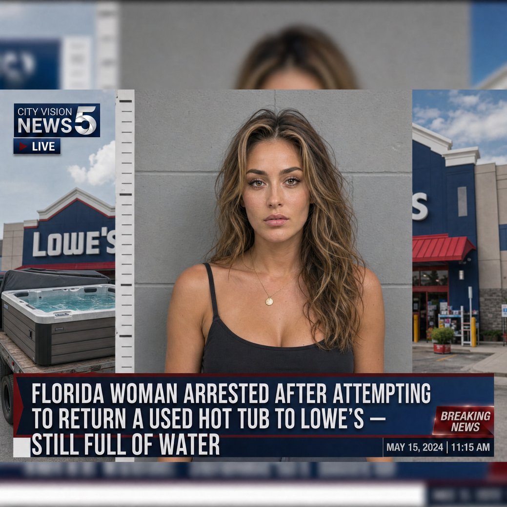 FLORIDA WOMAN ARRESTED AFTER ATTEMPTING TO RETURN A USED HOT TUB TO LOWE'S — STILL FULL OF WATER