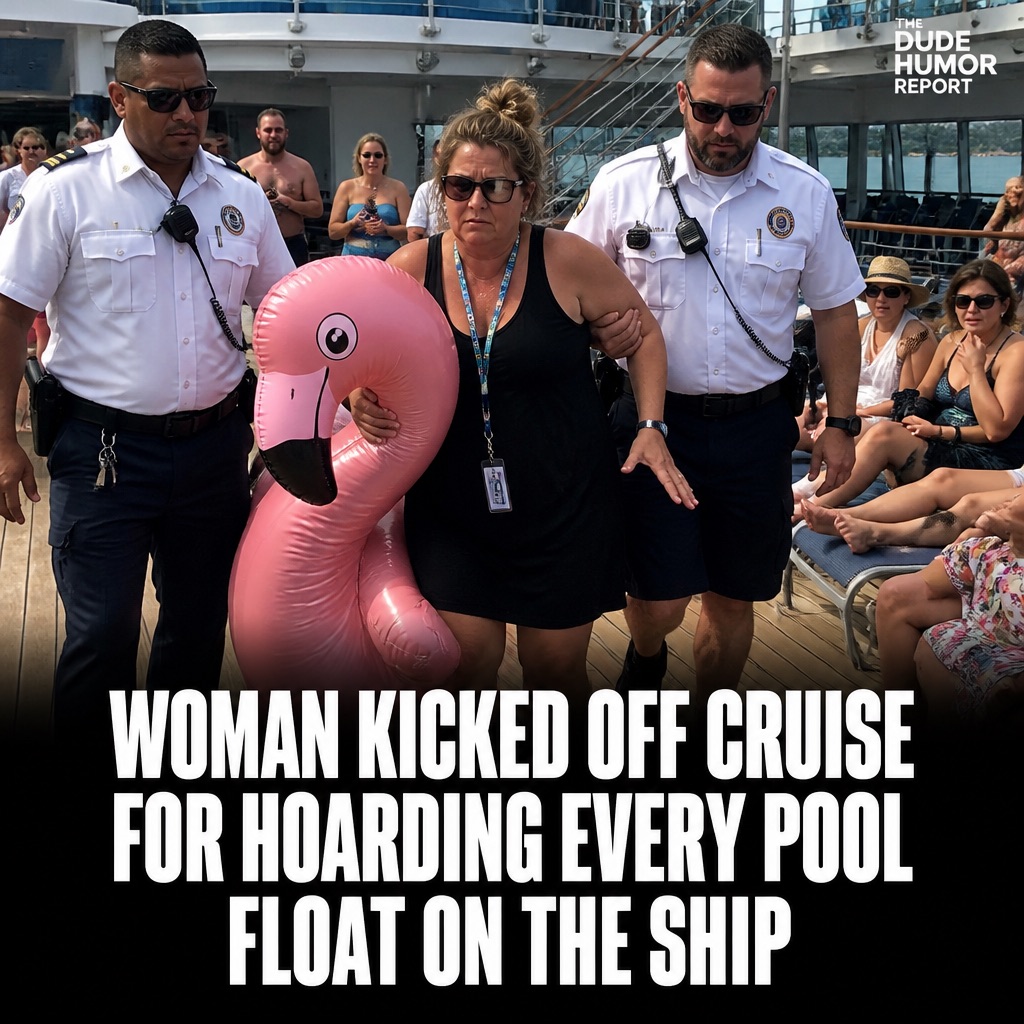 WOMAN KICKED OFF CRUISE FOR HOARDING EVERY POOL FLOAT ON THE SHIP