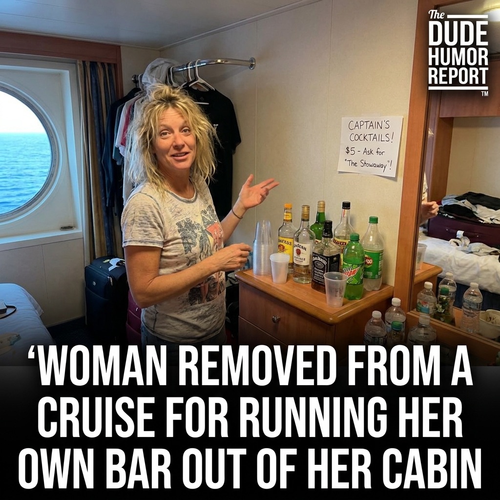 WOMAN REMOVED FROM CRUISE FOR RUNNING HER OWN BAR OUT OF HER CABIN