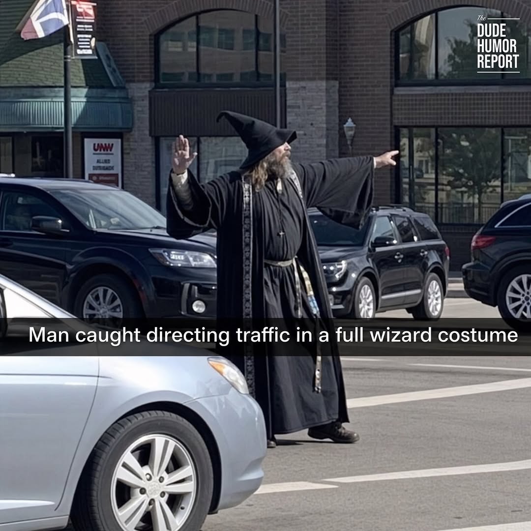 MAN CITED AFTER DIRECTING TRAFFIC IN A FULL WIZARD ROBE AT A BROKEN PORTLAND INTERSECTION
