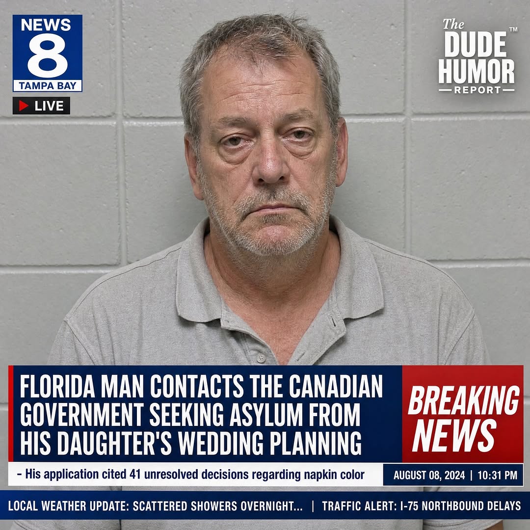 FLORIDA MAN CONTACTS THE CANADIAN GOVERNMENT SEEKING ASYLUM FROM HIS DAUGHTER'S WEDDING PLANNING