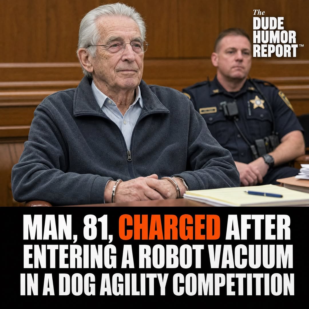 MAN, 81, CHARGED AFTER ENTERING A ROBOT VACUUM IN A DOG AGILITY COMPETITION