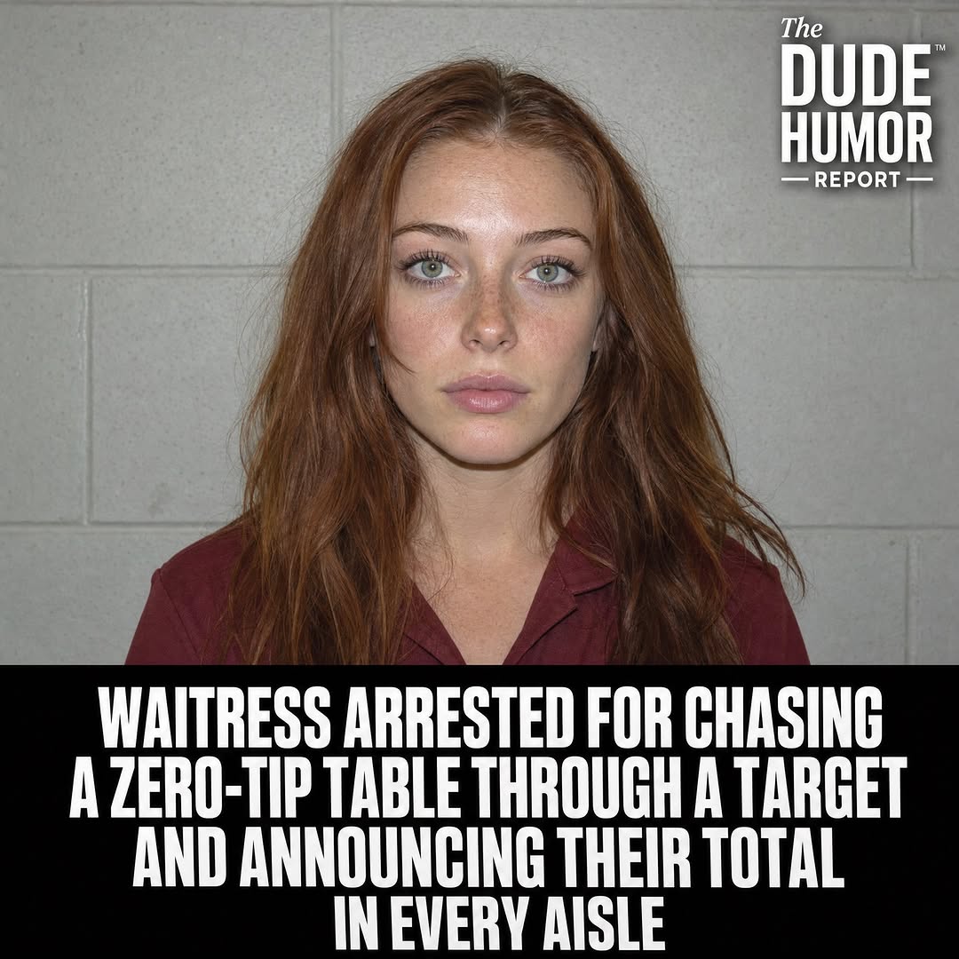 WAITRESS ARRESTED FOR CHASING A ZERO-TIP TABLE THROUGH A TARGET AND ANNOUNCING THEIR TOTAL IN EVERY AISLE