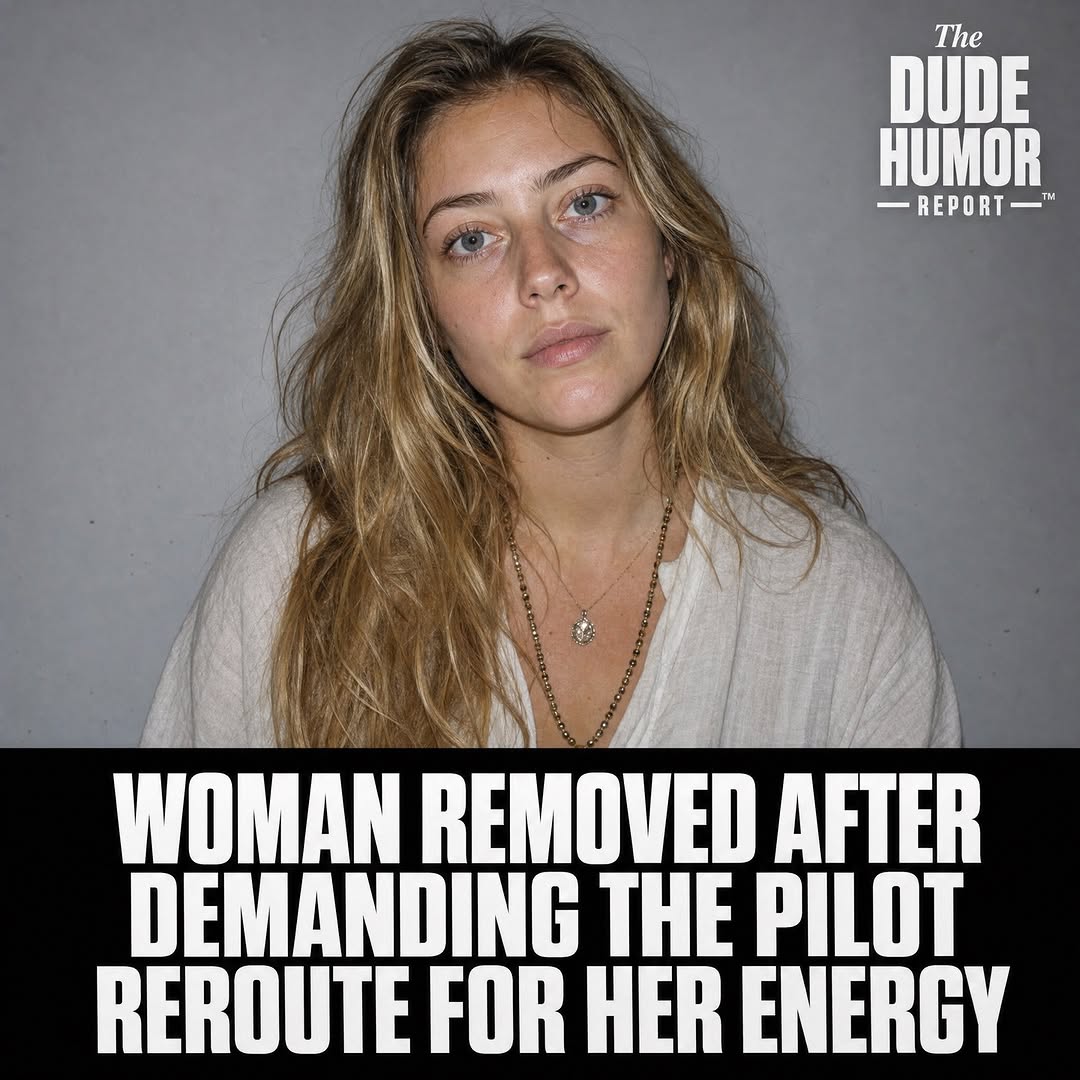 WOMAN REMOVED AFTER DEMANDING THE PILOT REROUTE FOR HER ENERGY