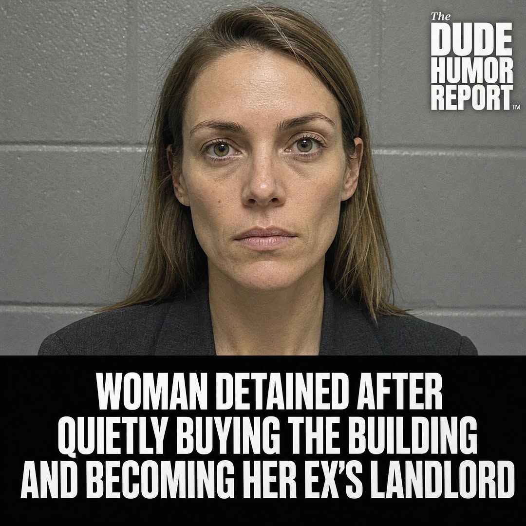 WOMAN DETAINED AFTER QUIETLY BUYING THE BUILDING AND BECOMING HER EX'S LANDLORD