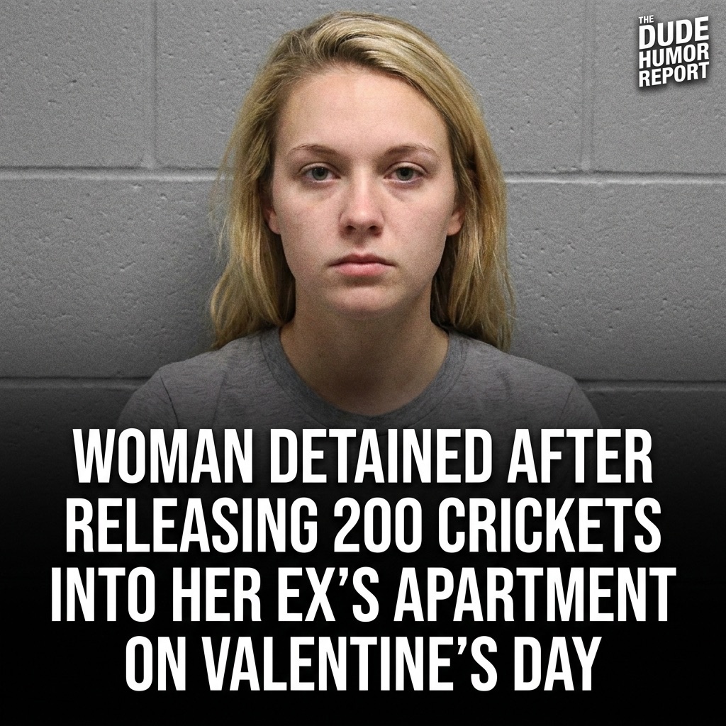 WOMAN DETAINED AFTER RELEASING 200 CRICKETS INTO HER EX'S APARTMENT ON VALENTINE'S DAY