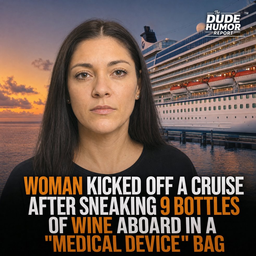 WOMAN BOOTED FROM CRUISE AFTER ALLEGEDLY SMUGGLING NINE BOTTLES OF WINE IN A “MEDICAL NECESSITY” BAG