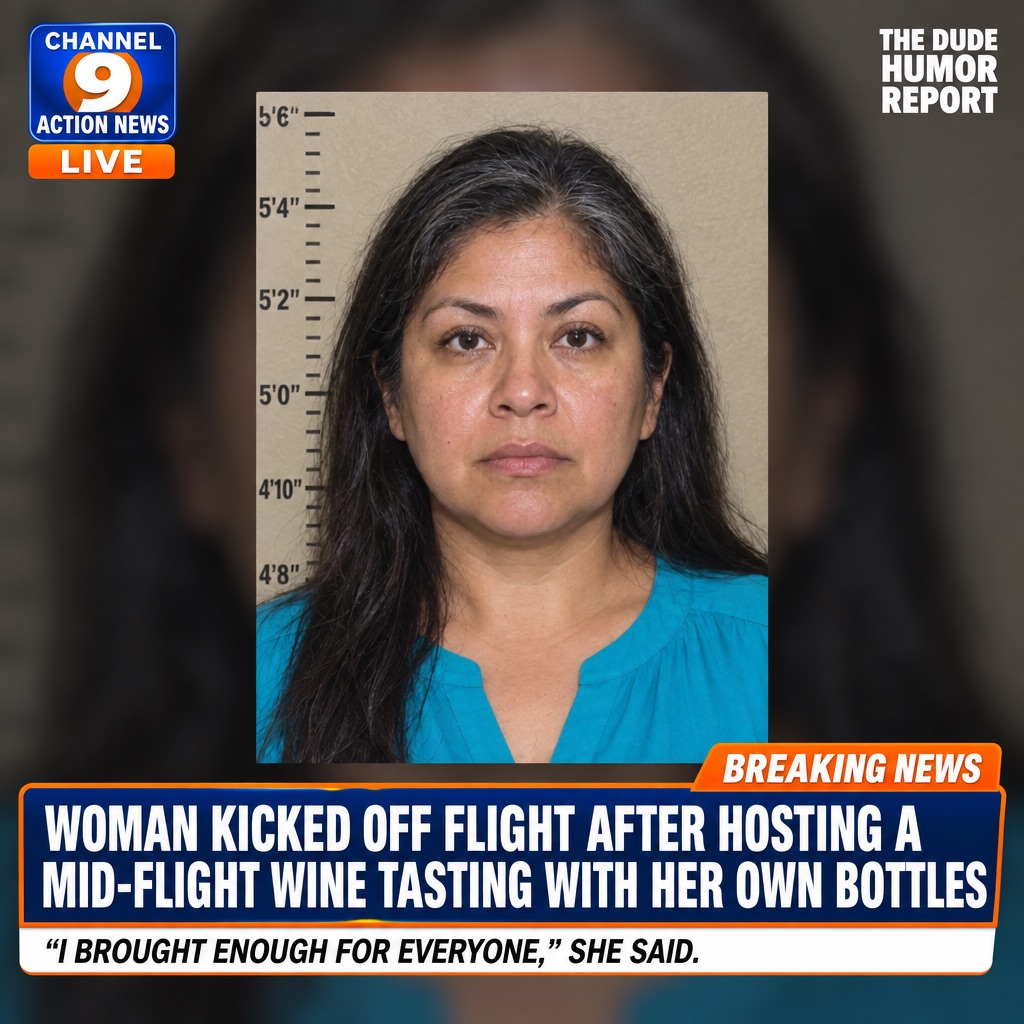 WOMAN KICKED OFF FLIGHT AFTER HOSTING A MID-FLIGHT WINE TASTING WITH HER OWN BOTTLES