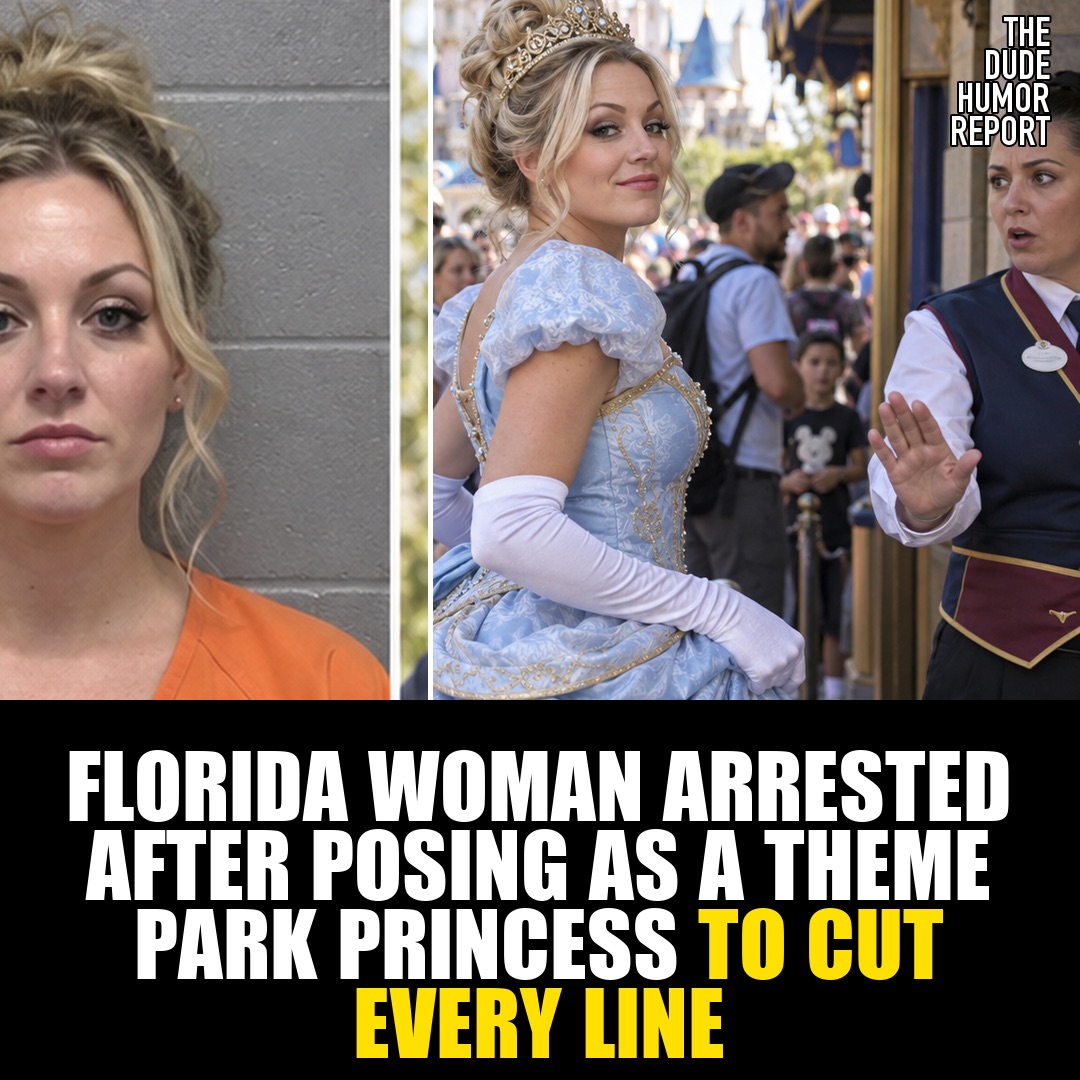 FLORIDA WOMAN ARRESTED AFTER POSING AS A THEME PARK PRINCESS TO CUT EVERY LINE