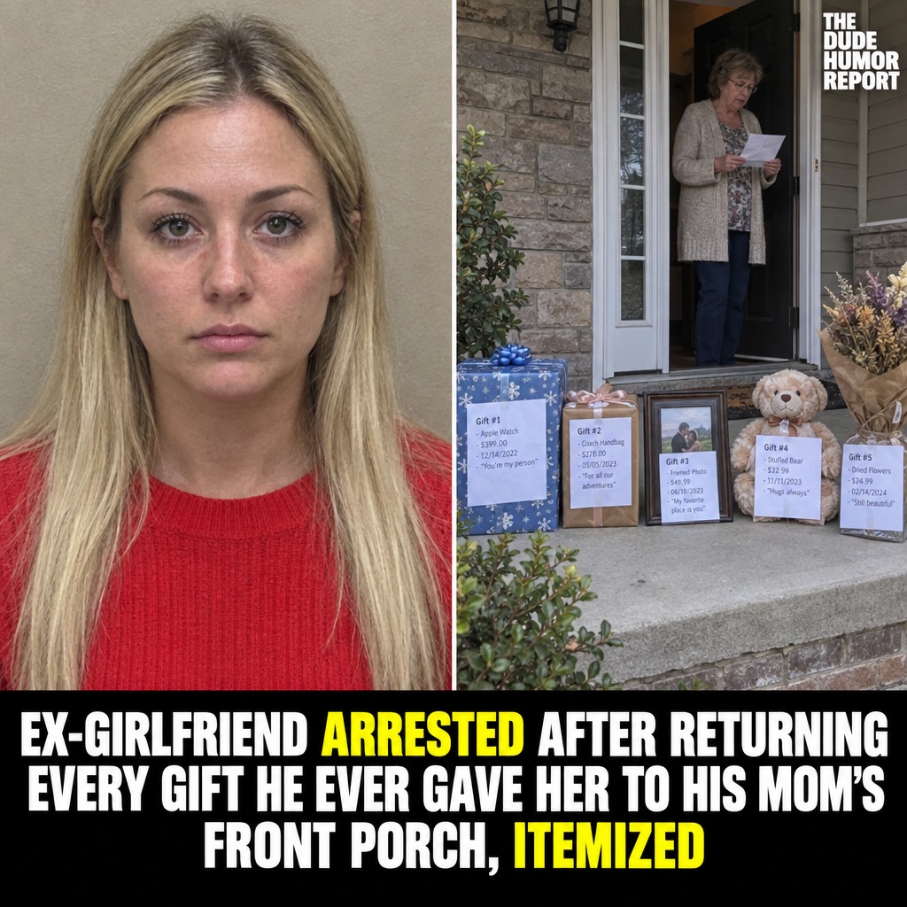 EX RETURNS EVERY GIFT TO HIS MOM'S PORCH WITH AN ITEMIZED LIST