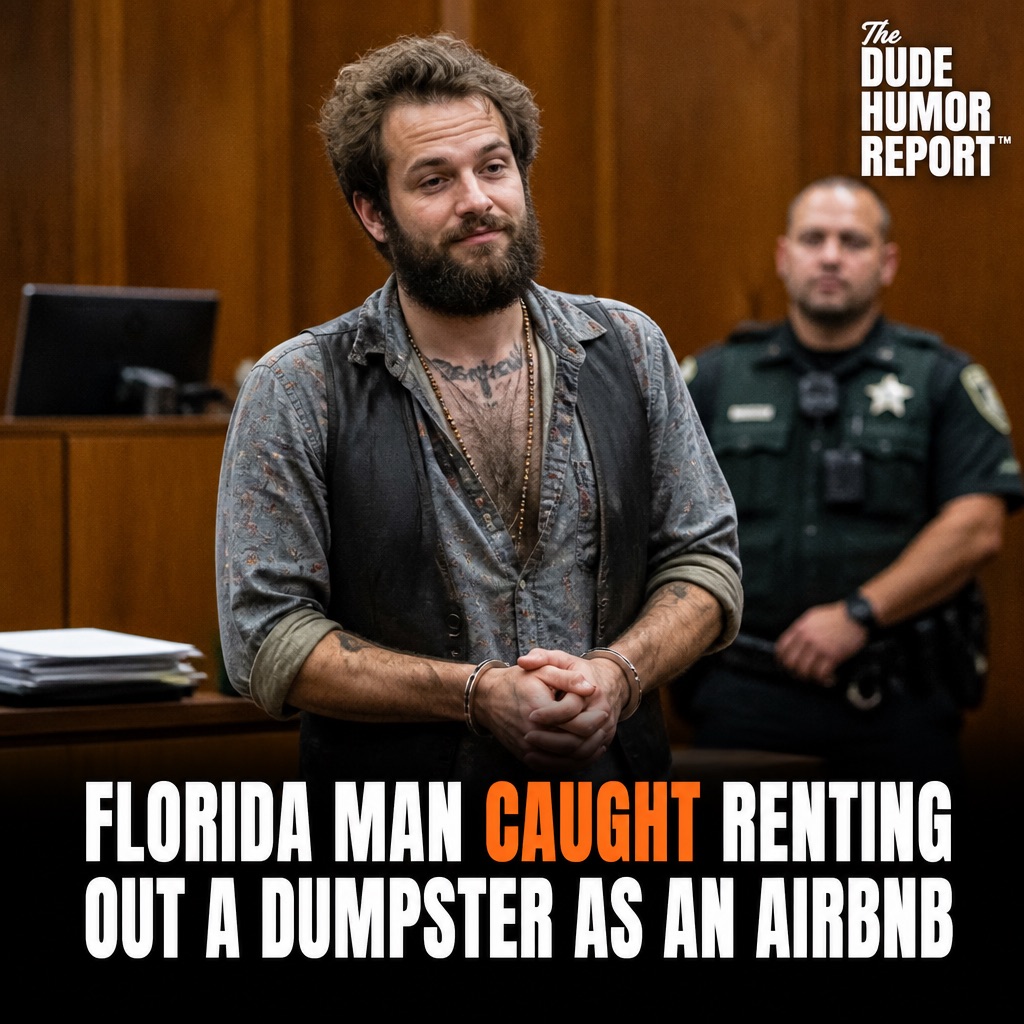 FLORIDA MAN CAUGHT RENTING OUT A DUMPSTER AS AN AIRBNB