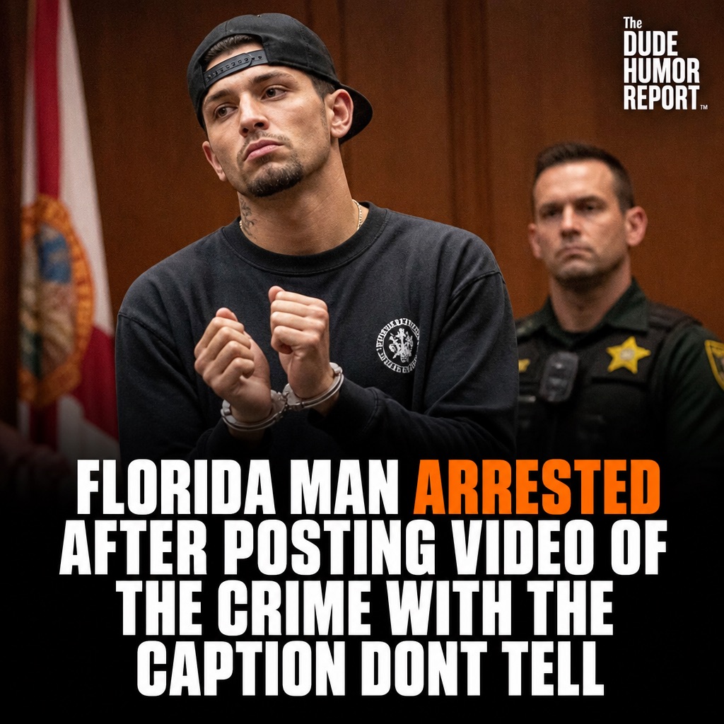 FLORIDA MAN ARRESTED AFTER POSTING VIDEO OF THE CRIME WITH THE CAPTION "DONT TELL"