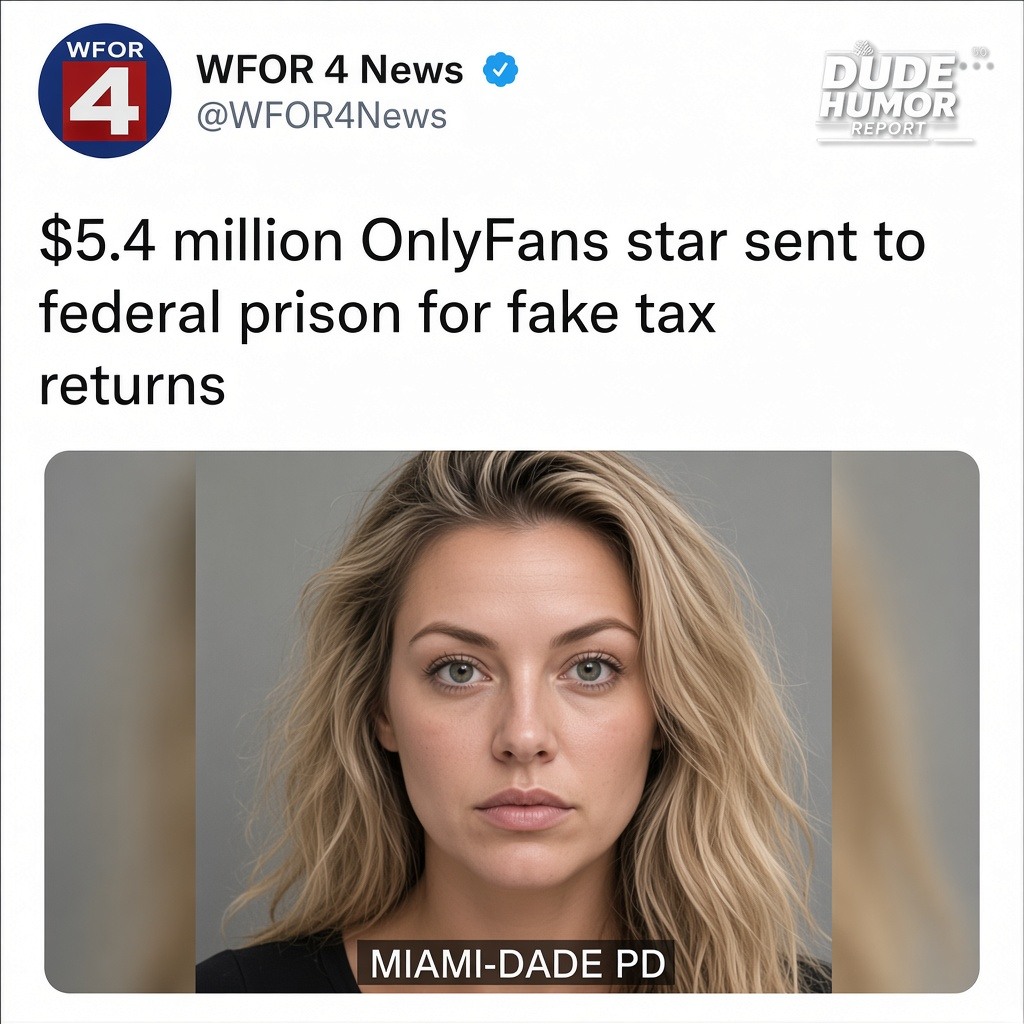 $5.4 MILLION ONLYFANS STAR SENT TO FEDERAL PRISON FOR FAKE TAX RETURNS