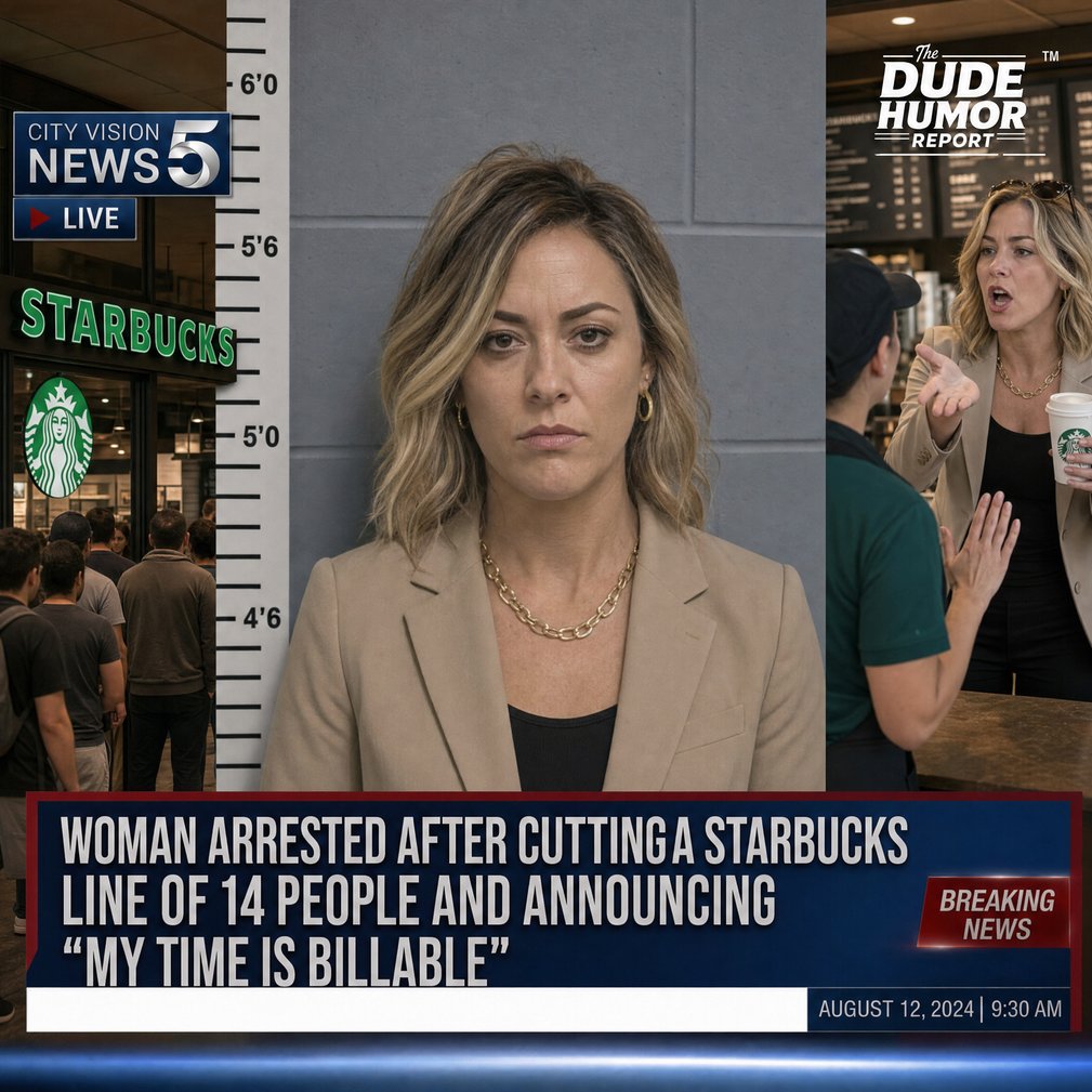 WOMAN ARRESTED AFTER CUTTING STARBUCKS LINE, CLAIMING EVERYONE OWED HER 14 MINUTES