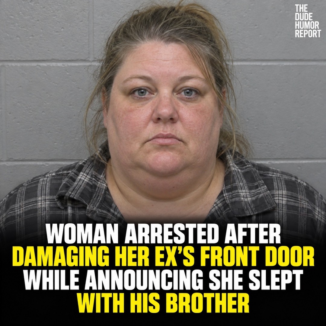 WOMAN ARRESTED AFTER DAMAGING HER EX’S FRONT DOOR WHILE ANNOUNCING SHE SLEPT WITH HIS BROTHER