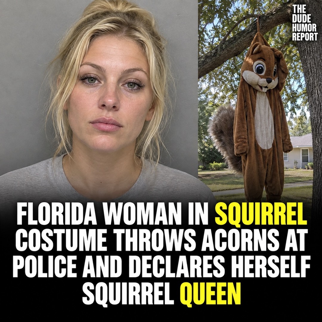 FLORIDA WOMAN IN SQUIRREL COSTUME THROWS ACORNS AT POLICE AND DECLARES HERSELF SQUIRREL QUEEN