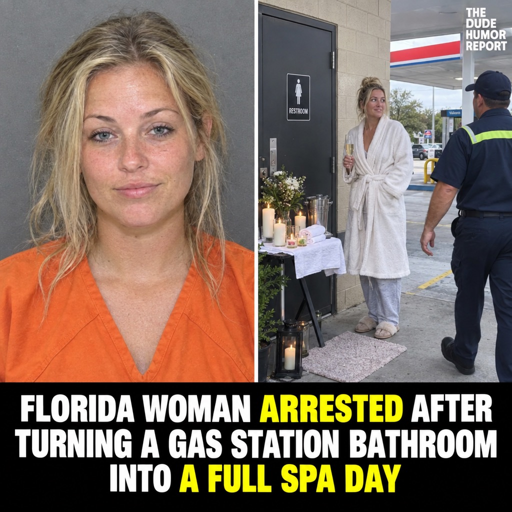 FLORIDA WOMAN ARRESTED AFTER TURNING A GAS STATION BATHROOM INTO A FULL SPA DAY
