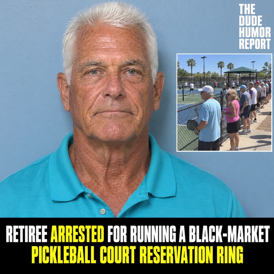 RETIREE ARRESTED FOR RUNNING A BLACK-MARKET PICKLEBALL COURT RESERVATION RING