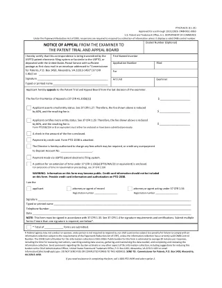 AIA 31 fillable PDF first-page preview of Notice of Appeal