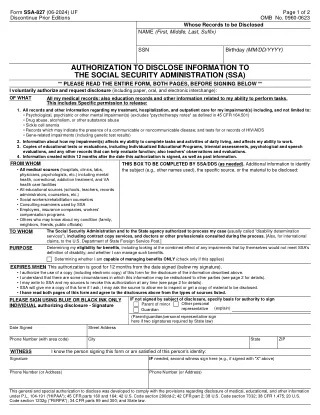 First page preview of SSA-827 from the DullyPDF public form catalog.
