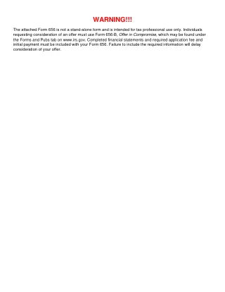 First page preview of IRS Form 656 from the DullyPDF public form catalog.