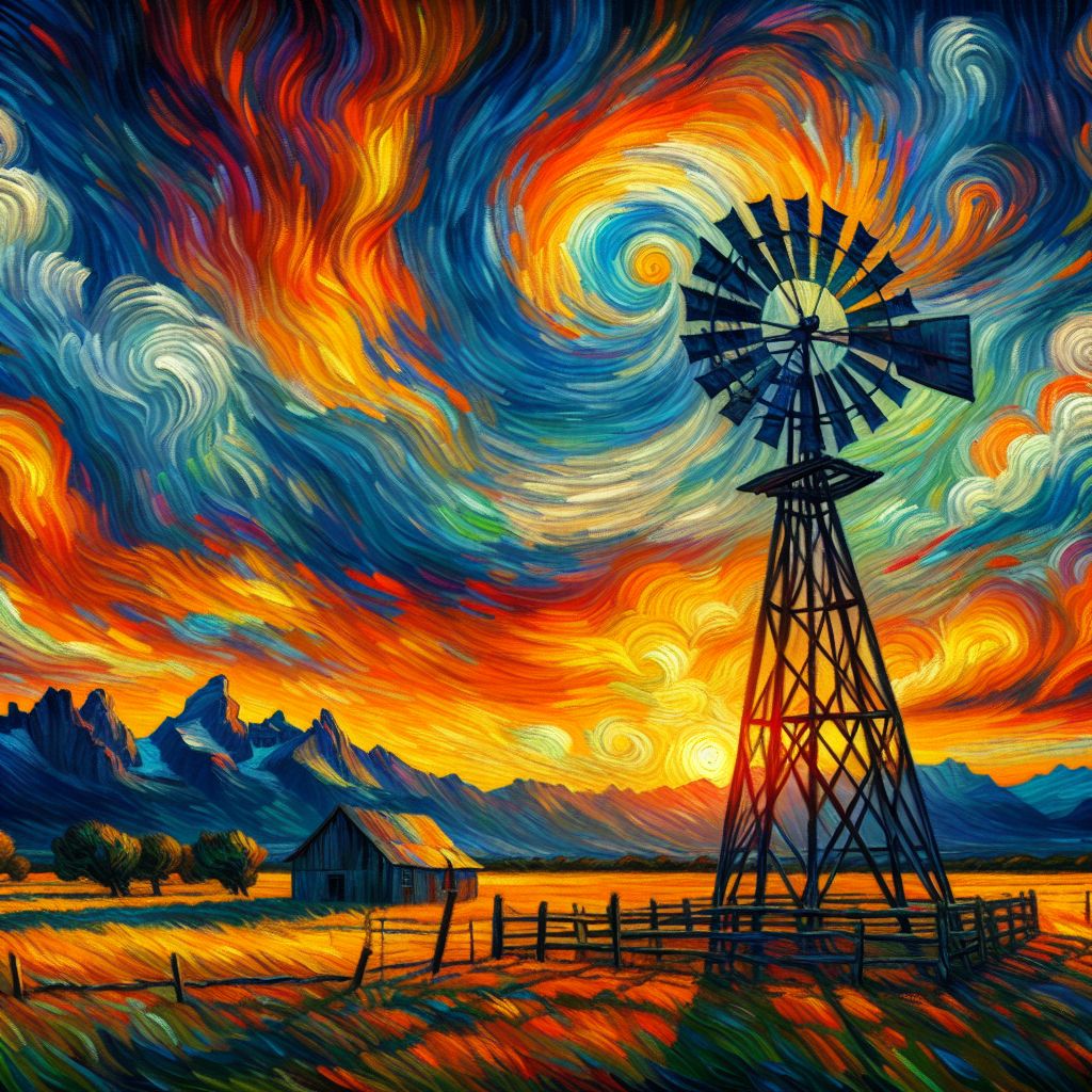 Rustic Farm Windmill