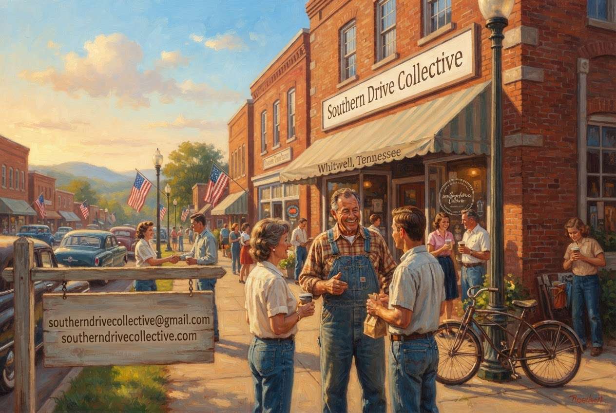 Southern Drive Collective automotive club and DIY garage in Whitwell, Tennessee