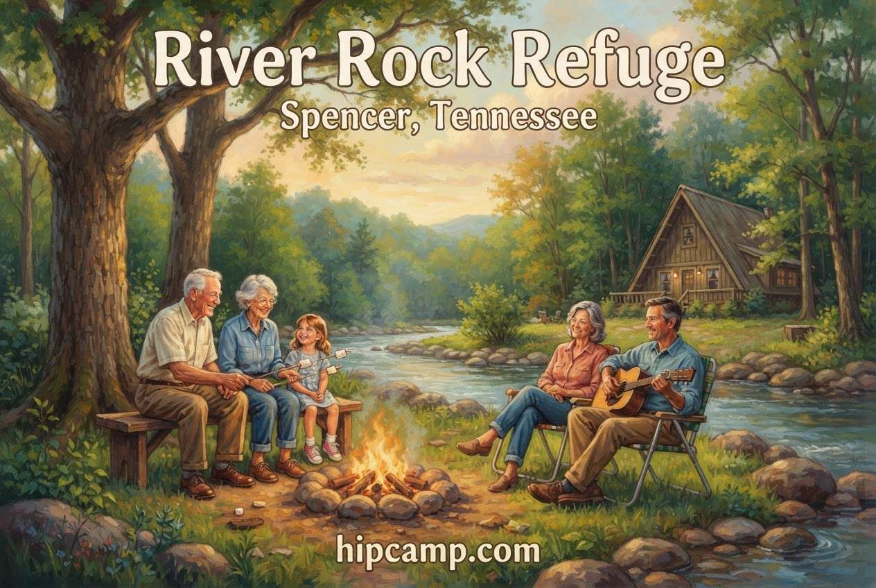 River Rock Refuge micro campground and riverside retreat in Spencer, Tennessee