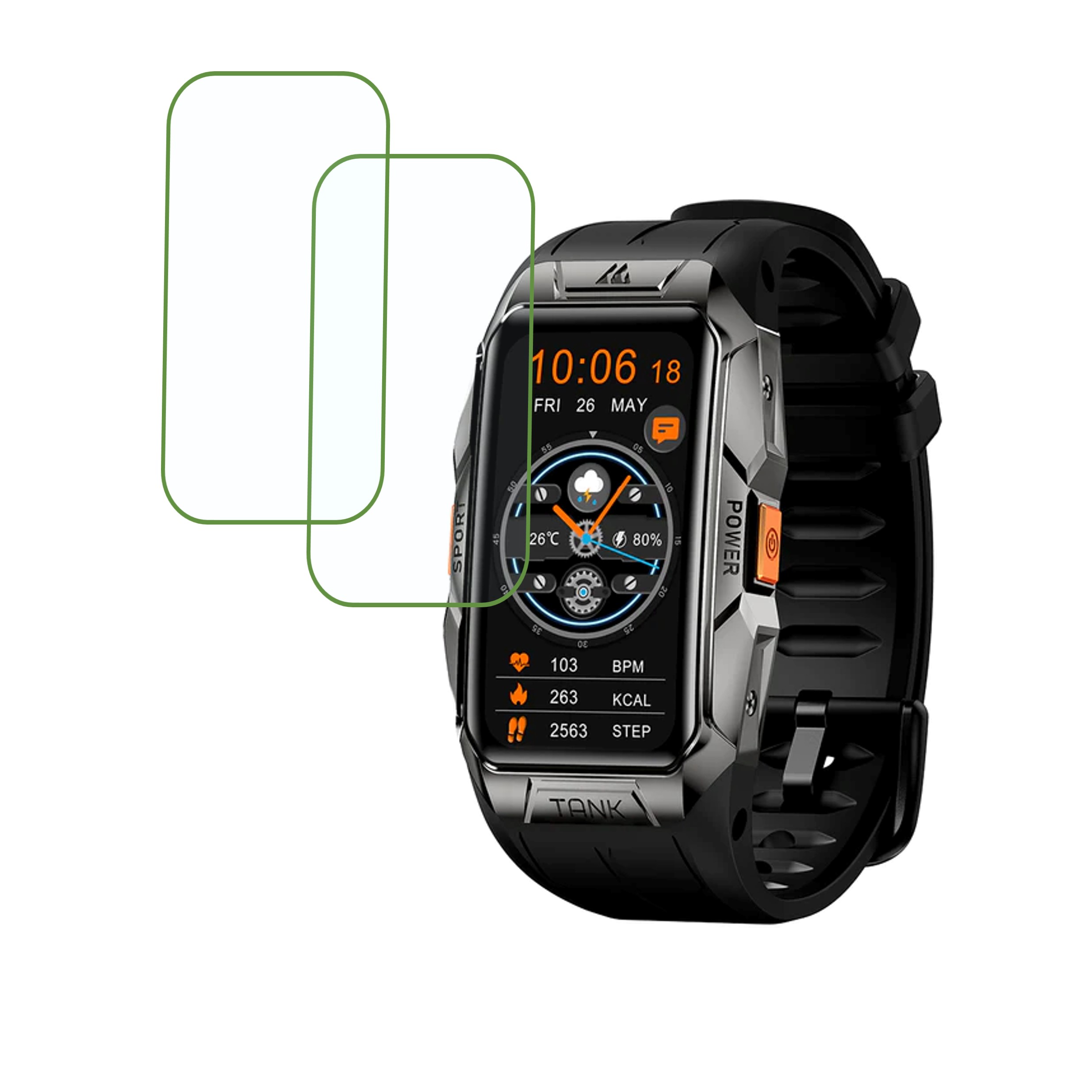 KOSPET TANK X1 Smart Band Smartwatch Screen Protector 9H Protective Compatible Flexible