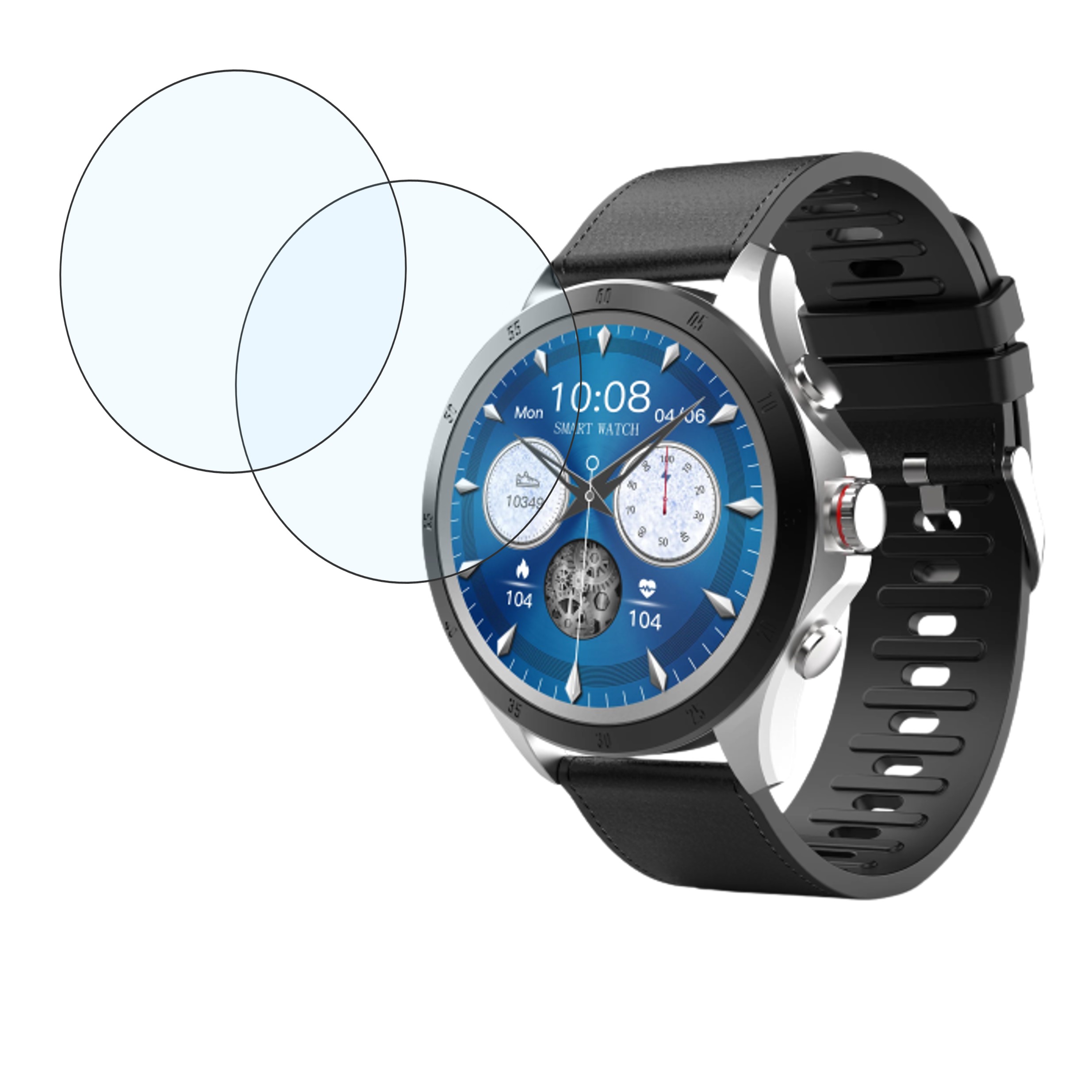 Gizmore GLOW LUXE AMOLED 3.3 Cm Smartwatch Screen Protector 9H Protective Compatible Flexible