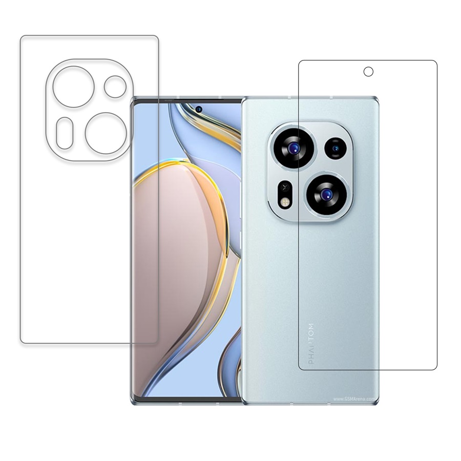 Tecno Phantom X2 TPU Protective Compatible Mobile Screen Protector For Front & Back (Not a Tempered glass)