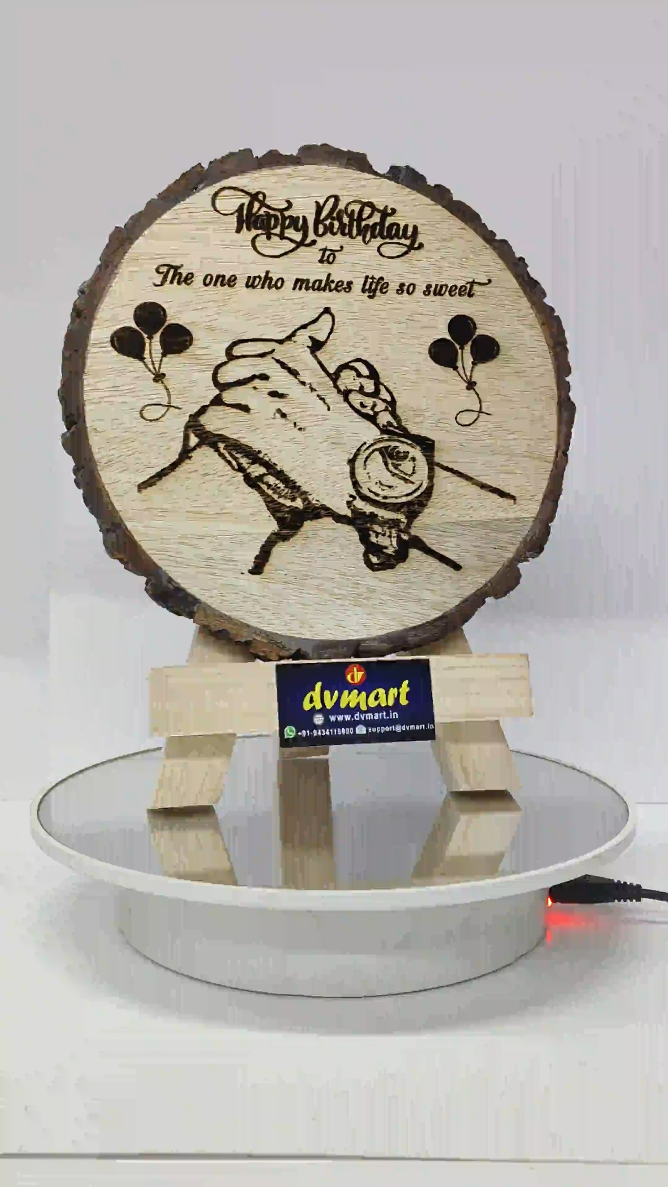 Premium Mango Wood Customized Photo Frame – Engraved with Names/Dates | DVMART® (India-Made) video thumbnail