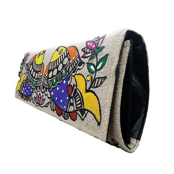 Chanderi Silk Handpainted Madhubani Potli – Okhaistore