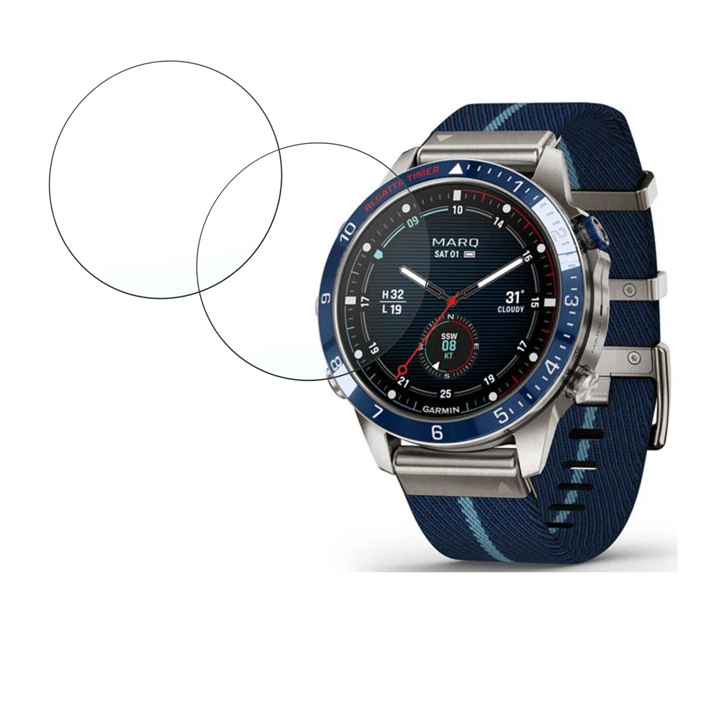 Garmin MARQ Captain (Gen 2) Smartwatch Screen Protector 9H Protective Compatible Flexible