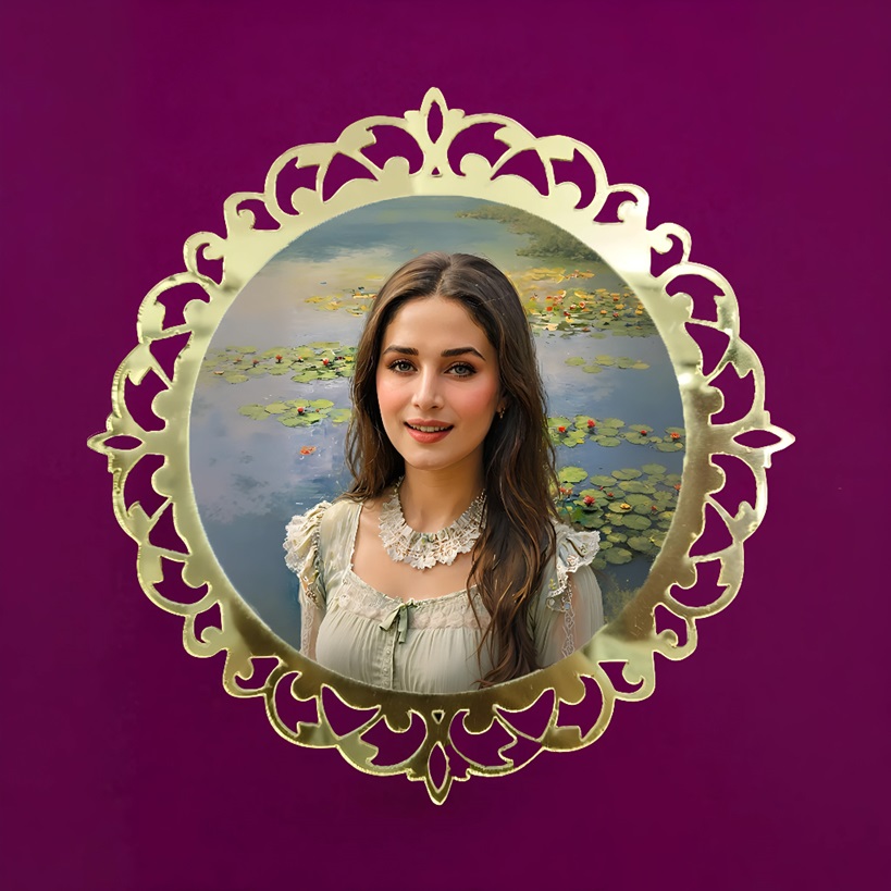 Stylish Golden Trim Acrylic Frame – Wall Display for Portraits & Art | DVMART®