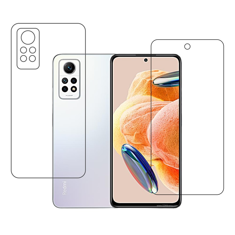 Xiaomi Redmi Note 12 Pro 4G 9H Protective Compatible Mobile Screen Protector For Front & Back (Not a Tempered glass)