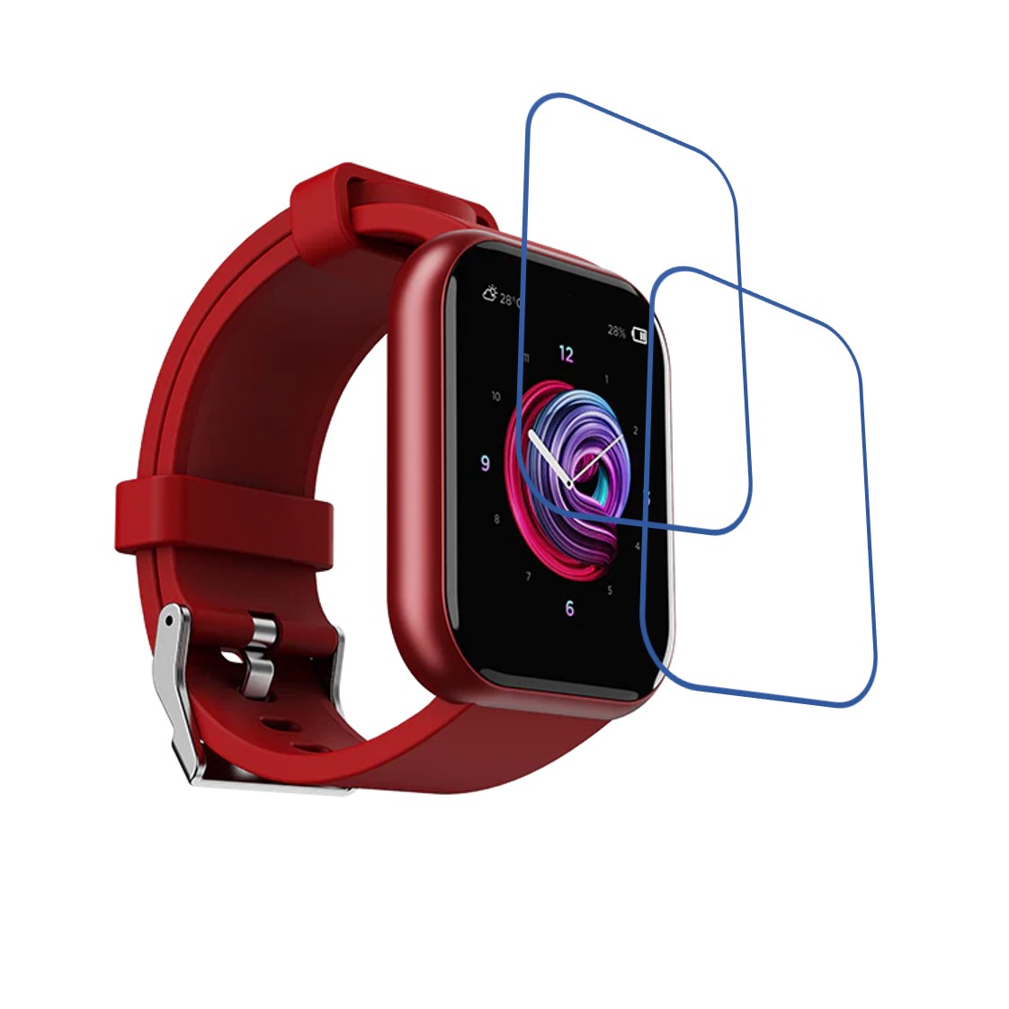 boAt TRebel Watch Blaze Compatible Smartwatch Screen Protector (Pack of 02)